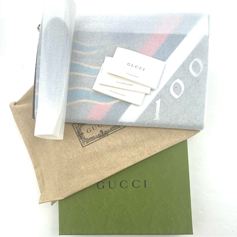 Gucci #672953 GG Supreme "100th Gucci Anniversary" Zip Top Clutch/Pouch, NWT - Picture 9 of 10